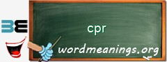 WordMeaning blackboard for cpr